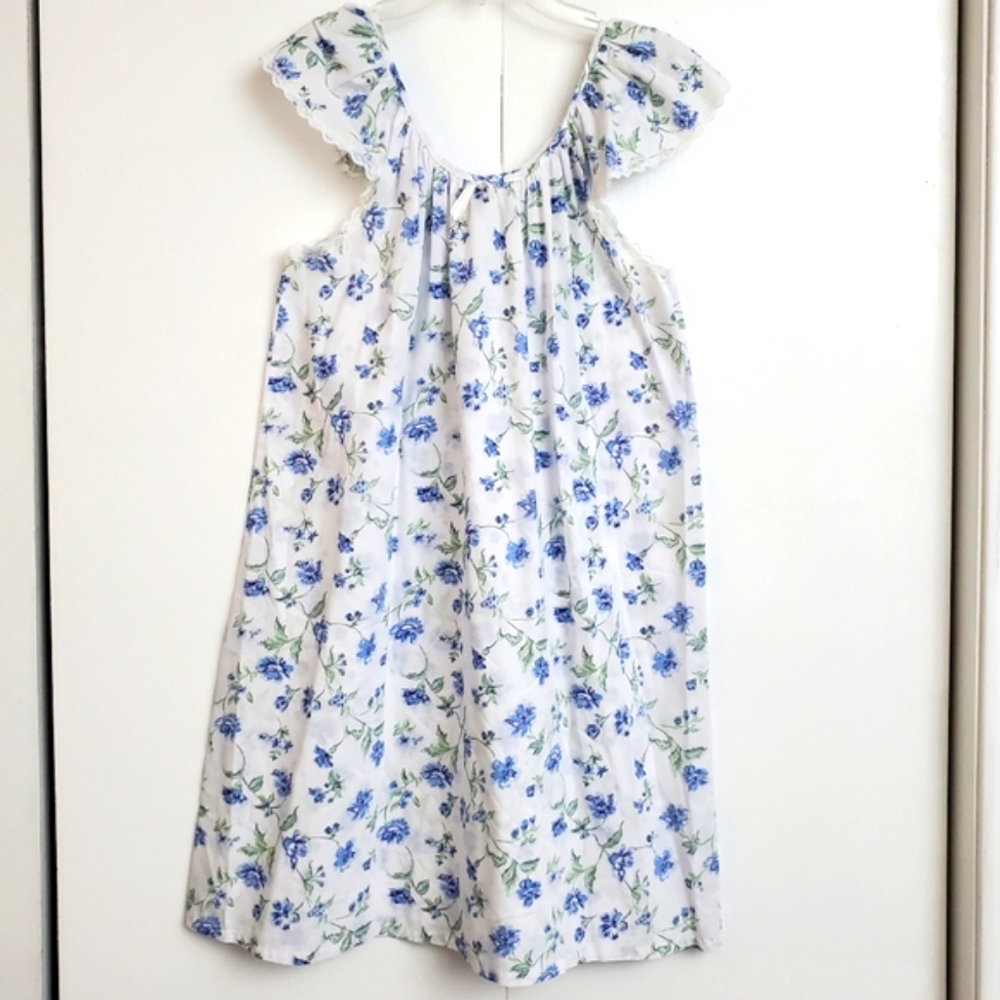Ship'n Shore Vtg Sleeveless Ruffle Traditional Nightgown & Robe Set Sz Sm - Picture 2 of 16